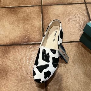Toms Alpargata Cow Print Shoes